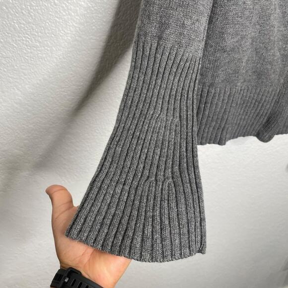 Margaret O'Leary Womens Jacket Size Medium Gray Moto Style Knitted Long Sleeve - Picture 10 of 16